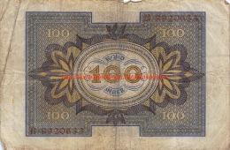 Hundert Mark 100 Reichsbanknote 1920 - 100 Mark