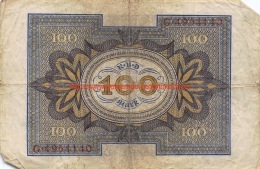 Hundert Mark 100 Reichsbanknote 1920 - 100 Mark