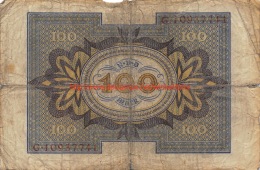 Hundert Mark 100 Reichsbanknote 1920 - 100 Mark