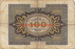 Hundert Mark 100 Reichsbanknote 1920 - 100 Mark