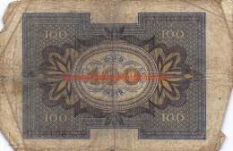 Hundert Mark 100 Reichsbanknote 1920 - 100 Mark