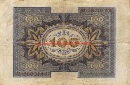 Hundert Mark 100 Reichsbanknote 1920 - 100 Mark