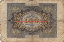 Hundert Mark 100 Reichsbanknote 1920 - 100 Mark