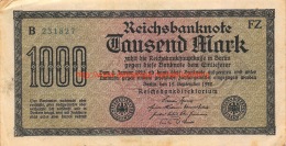 Tausend Mark 1000 Reichsbanknote 1922 - 10.000 Mark