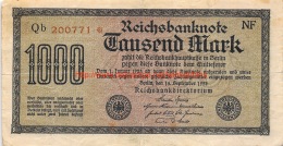 Tausend Mark 1000 Reichsbanknote 1922 - 10000 Mark