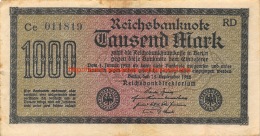 Tausend Mark 1000 Reichsbanknote 1922 - 10.000 Mark