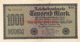 Tausend Mark 1000 Reichsbanknote 1922 - 10.000 Mark