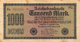 Tausend Mark 1000 Reichsbanknote 1922 - 10.000 Mark