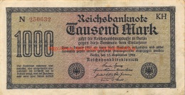 Tausend Mark 1000 Reichsbanknote 1922 - 10000 Mark