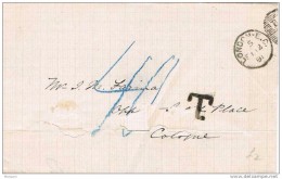 19395. Envuelta LONDON 1891 A Colonia (alemania)  TAXE.  Tasada - Cartas & Documentos