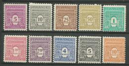 FRANCE: **, N°620 à 629, TB - 1944-45 Arc Of Triomphe