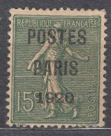 France Postes Paris 1920 Yvert#25 Sans Gomme - 1893-1947