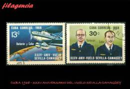 USADOS. CUBA. 1968-07 XXXV ANIVERSARIO DEL VUELO SEVILLA-CAMAGÜEY - Used Stamps