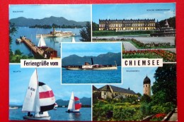 Feriengrüße Vom Chiemsee - Segelboote - Frauenwörth - AK Gelaufen Mit Briefmarke - 1991 - Rosenheim