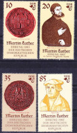 2016-0481 GDR 1982 Mi 2754-57 MNH ** 500 Anniversary Of Martin Luther Complete Set And MS Mi 2755 - Théologiens