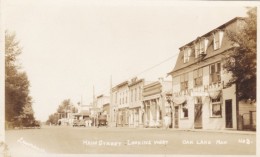 Oak Lake Manitoba Canada (near Sifton), Main Street Scene, Oakland Hotel, Autos, C1920s Vintage Real Photo Postcard - Otros & Sin Clasificación