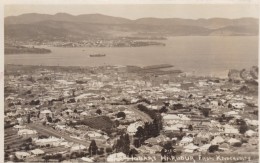 Hobart Tasmania Australia, View Of Harbor From Knocklofty, C1920s Vintage Real Photo Postcard - Hobart