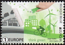 CEPT / Europa 2016 Belgique N° 4558 ** Think Green - 2016