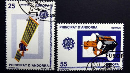 Andorra Span. 221/2 Oo/ESST, EUROPA/CEPT 1991, Fernmeldesatellit „Olympus“ - Usados