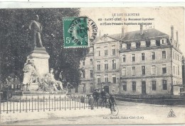LOT - 46 - SAINT CERE - Monument Canrobert Et école Primaire Supérieure De Garçons - Carte Molle - Saint-Céré