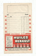 Facture Vierge , HUILES RENAULT - Verkehr & Transport