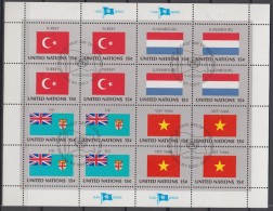 NATIONS UNIES - NEW YORK - 316/331 Obli (4 Feuilles) Cote 47 Euros Depart à 10% - Used Stamps