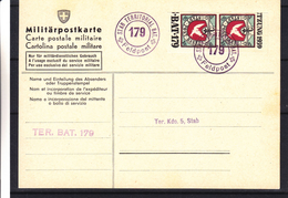 Suisse - Carte Postale Militaire De 1939 - Oblitération Stab.Territorial - Armoiries - Colombe - NON Dentelé - Documents