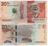 COLOMBIA  New  JUST ISSUED  20,000 Pesos.  Attrattive.  2016.  UNC - Kolumbien