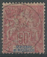 SPM - 1892 - YVERT N° 69 OBLITERE - COTE = 57 EUR. - Usati