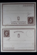 Italie Cartolina Postale Risposta Mi Nr 2 Unused - Interi Postali