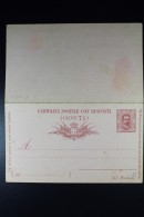 Italie Cartolina Postale Risposta Mi Nr P 19 Unused  1890 - Stamped Stationery