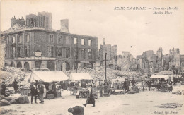 51-REIMS-EN RUINES - PLACE DU MARCHES - Reims