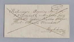 Heimat Ungarn V. TOKAY Im Kreis 1841-04-02 Brief Ohne Inhalt Nach Ungvar Ukraine - ...-1867 Voorfilatelie