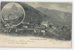 Suisse - Grisons - Rueras Mit Ruine Pontaningen 1905 - Autres & Non Classés