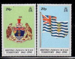 1990 British Indian Ocean Territory Anniversary Turtle  Complete Set Of 2  MNH - British Indian Ocean Territory (BIOT)