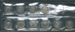 BELGIQUE 1989-1993 MORIN 834-843 FLEURS DE COIN 1 FRANC/FRANK - 1 Franc