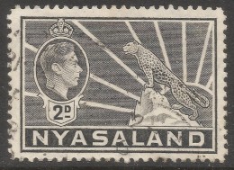 Nyasaland. 1938-44 KGVI. 2d Grey Used. SG 133 - Nyassaland (1907-1953)