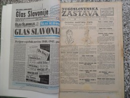 JUGOSLOVENSKA ZASTAVA, SPORT NAPLO, HRVATSKA STRAZA, HRVATSKI DNEVNIK, OSJECKI SPORT, ZAGREBACKI SPORTSK  17 NUMBERS - Langues Slaves