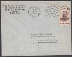 Madagascar 1954, Airmail Cover Tulear To Marseille W./postmark Tulear - Poste Aérienne