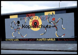 ÄLTERE POSTKARTE BERLIN JOLLY KUNJAPPU NO MORE WARS & WALLS DANCING TO FREEDOM BERLINER MAUER THE WALL LE MUR Postcard - Muro Di Berlino