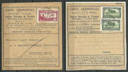 Delcampe - FRANCE: Obl., PA N°5 Sur Carte Aéropostale Destination Maroc, Verso Afft PA N°5 X 2 Du Maroc, RR, TB - 1927-1959 Briefe & Dokumente