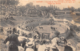 71-AUTUN- COURSES DE TAUREAUX DES 4 ET 5 JUIN 1911, DEFILE AUX ARENES - Autun