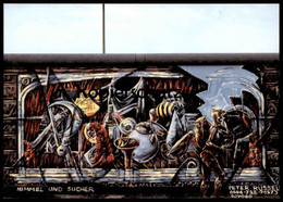 ÄLTERE POSTKARTE PETER RUSSELL HIMMEL UND SUCHER BERLINER MAUER THE WALL LE MUR BERLIN Art Postcard Cpa AK Ansichtskarte - Berlijnse Muur