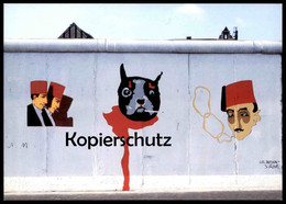 ÄLTERE POSTKARTE BERLIN LUTZ POTTIEN-SEIRING BERLINER MAUER THE WALL LE MUR ART HUND Postcard Cpa AK Ansichtskarte - Muro De Berlin