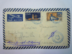 LETTRE Au Départ De DJIBOUTI à Destination De  AUFFERVILLE  1952   - Cartas & Documentos