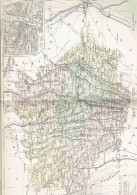 CARTE GEOGRAPHIQUE 1880 FRANCE DEPARTEMENT DU GERS PLAN DE AUCH PAR MALTE BRUN - Cartes Géographiques