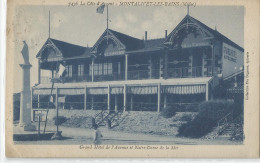 Gironde - 33 - Montalivet Les Bains Le Grand Hotel Et L'avenue Et Notre Dame De La Mer 1931 - Other & Unclassified