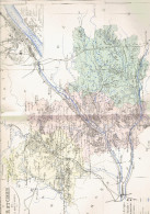 CARTE GEOGRAPHIQUE 1880 FRANCE DEPARTEMENT DU LOIR ET CHER PLAN DE BLOIS PAR MALTE BRUN - Cartes Géographiques