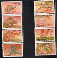 1992 Lesotho  Dinasaurs  Complete Set  Of  8 MNH - Lesotho (1966-...)