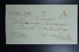 Poland: Cover 1834 Line Cancel Sompolno In Red (RR) Via Kolo To KroÅ›niewice Also A Small Village In Red RR - ...-1860 Préphilatélie